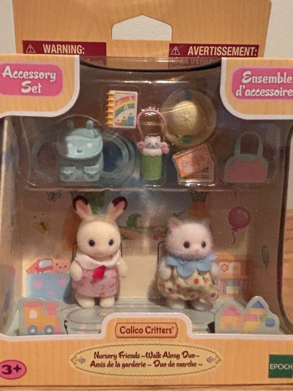 Calico Critters Nursery Friends Walk-Along Duo - Cream and White